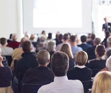 Audience in the lecture hall.